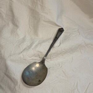 Vintage Reed & Barton Silverplate Spoon Bouquet Pattern | Antique Serving Spoon | Collectible Flatware
