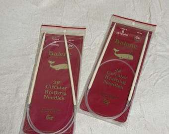 Vintage Boye Balene Circular Knitting Needles Set Size 5 3.75mm 24 Inch & 29 Inch Sealed 1985 USA