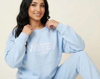 Wifey Est 2026 Crewneck Sweatshirt | Bridal Engagement Shower Bachelorette