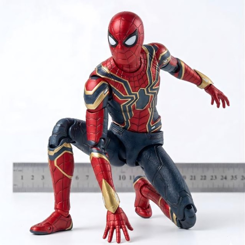 Spiderman Action Figure 17cm PVC Collectible Toy, Cartoon Style Model Kids Display Décor image 3