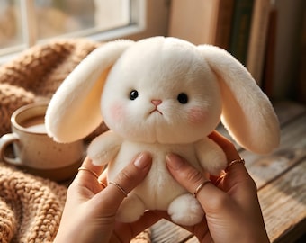 Soft Plush Rabbit Toy 16cm – Cuddly Bunny Stuffed Animal for Kids Room Décor