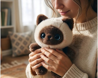 16cm Sleeping Cat Plush Toy: Soft Kitty Pillow, Cozy Room Decor, Comfort Companion