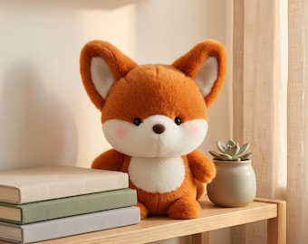16cm Fox Sleeping Plush Toy: Soft Stuffed Animal Pillow for Kids Room Décor