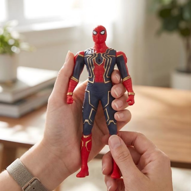 Spiderman Action Figure 17cm PVC Collectible Toy, Cartoon Style Model Kids Display Décor image 2