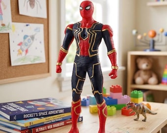 Spiderman Action Figure 17cm PVC Collectible Toy, Cartoon Style Model Kids Display Décor