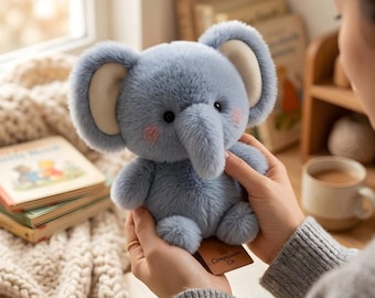Plush Elephant Companion Doll: Soft Stuffed Animal Toy, 16cm