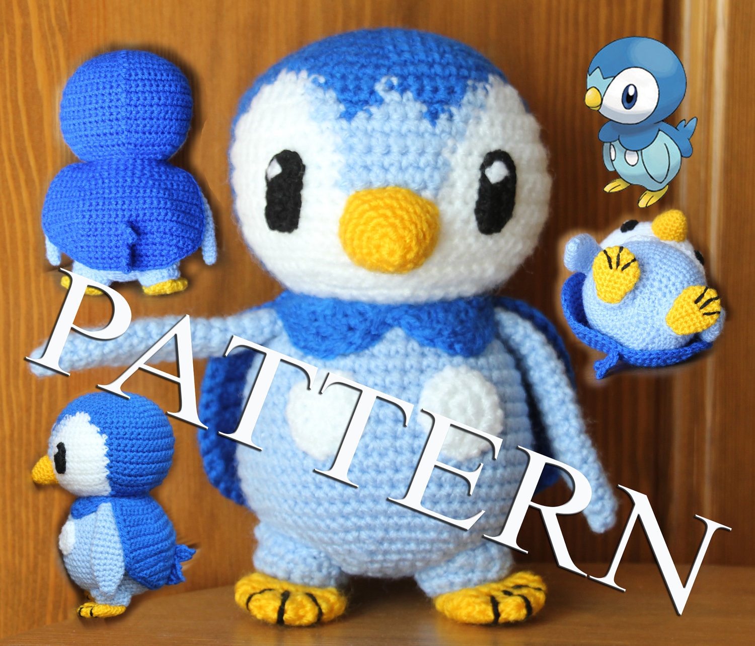 Crochet Pokemon Piplup Pattern in PDF Etsy