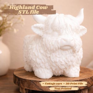 Planterkärl för Highland Cow i STL-format | 3D-utskriftsfil | Direkt nedladdning
