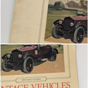 May include: A vintage magazine cover featuring a 1920 Stanley Steamer car in a burgundy color. The cover text reads "Vintage Vehicles of Canada, Volume 1 Issue 2, /Oct. 1979".