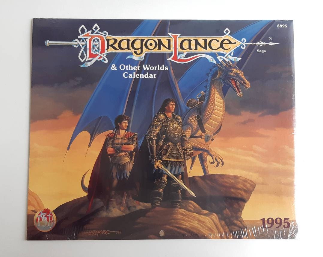 1995 Dragonlance and Other Worlds Calendar Office Products