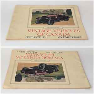 May include: Vintage Vehicles of Canada magazine cover featuring a 1930 Stanley Steamer in a brown and black color scheme. The cover text reads "Vintage Vehicles of Canada" and "Sept/Oct, 1979" and "Volume 1 Issue 2".