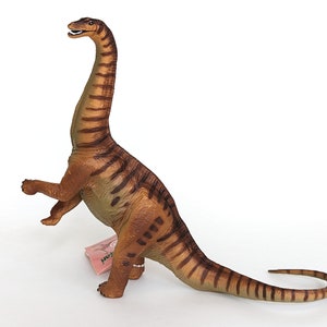 1996 Vintage SAFARI Apatosaurus Plastic Vinyl Dinosaur Toy w/ Original Tags- Collectible 90s Kid Nostalgia NWT Deadstock Made in China