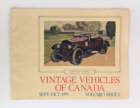 1979 "Vintage Vehicles of Canada" Magazine Booklet Volume 1 Issue 2 Sept./Oct. 1979- Collectible Paper Ephemera Automotive Collector