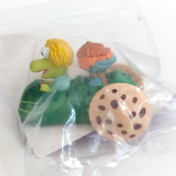 New in Pack 1988 Vtg. McDonald's FRAGGLE ROCK Toy "Boober & Wembley" in Watermelon Car- Jim Henson Muppets Collectible Happy Meal Toy