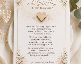 Ficha de abrazo de bolsillo: recuerdo de condolencias y regalo reconfortante