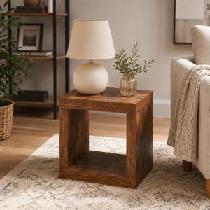 Comodino in legno di recupero - Tavolino rustico