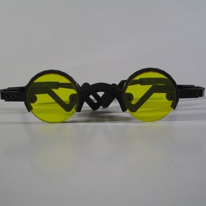 Cosplay Costume Glasses Anime W bend 3d printed Frame