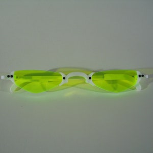 Anime green lens white frame Cosplay Costume Glasses
