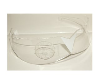 Anime cosplay clear engraved HUD target visor