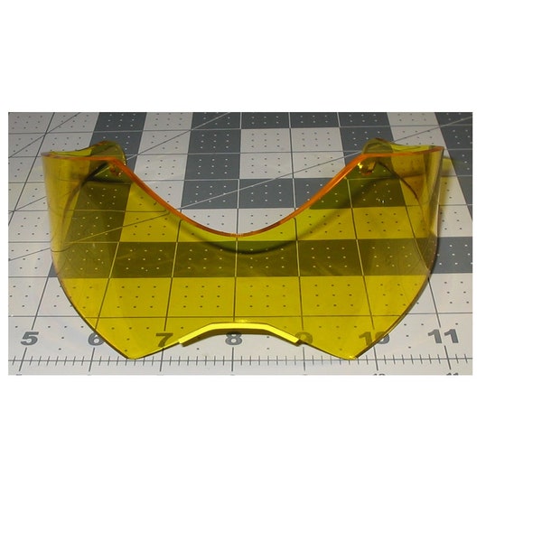 Anime blue or Yellow visor with deep brow cosplay costume glasses