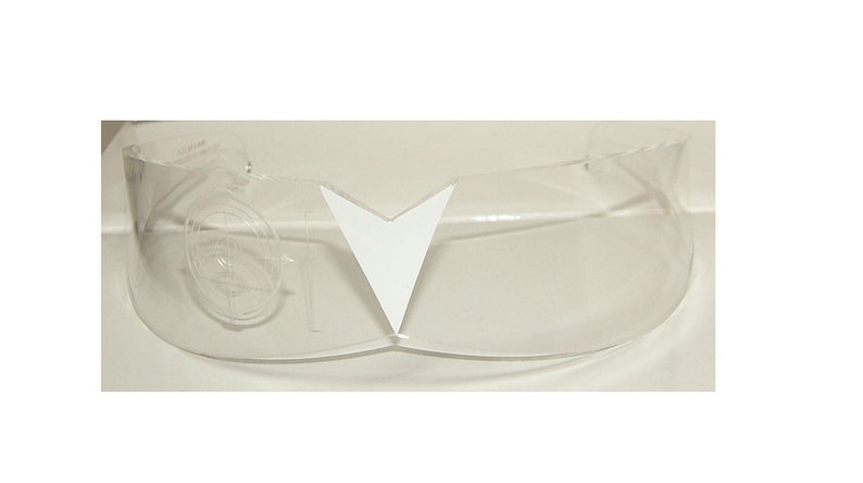 Anime cosplay clear engraved HUD target visor