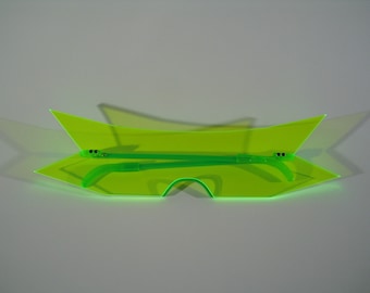 Green visor glasses hotsell