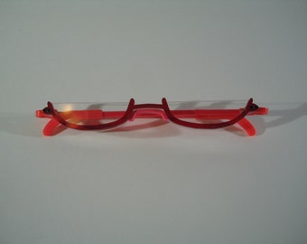 Anime red slim under frame cosplay costume glasses