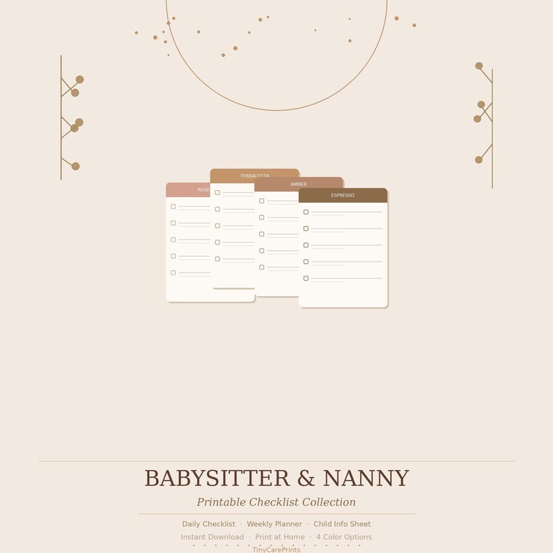 Nanny Checklist.pdf Babysitter Checklist Printable Pink | Nanny Daily Planner | Childcare ...