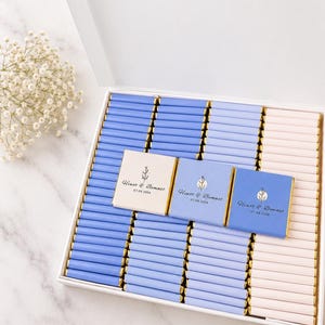 50 Personalized Wedding Chocolate Favors | Custom Chocolate Favors for Guests | Engagement Party Chocolates | Bridal Shower Favors