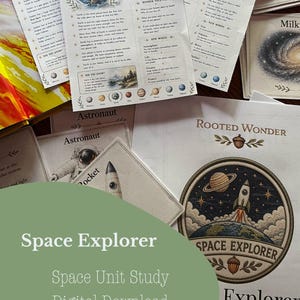 Space Explorer Unit Study | Solar System Printable, Homeschool Science (Digital Download)