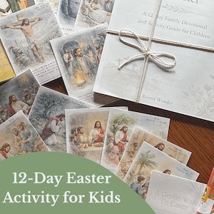 Christian Easter Unit for Kids | Holy Week Printable | Easter Story Cards | Family Devotional | Homeschool Bible Study | Digital Download