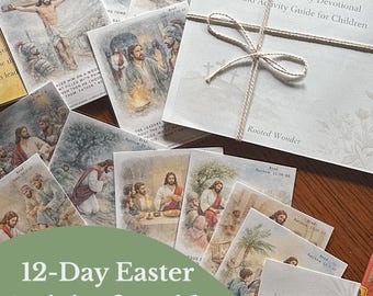 Unité chrétienne de Pâques pour les enfants | Semaine Sainte imprimable | Cartes d'histoires de Pâques | Dévotion familiale | Étude biblique à la maison | Téléchargement numérique