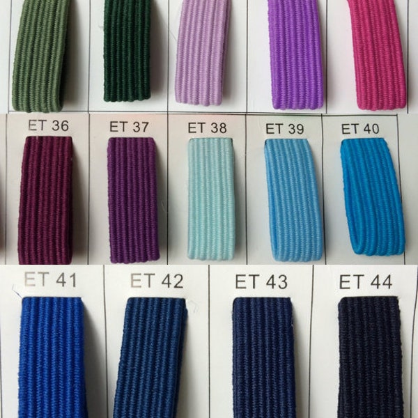 10 yards de 10mm Flat Fold Over Elastic Stretch Drawcord Cord Cord Elastic Band ( 50 couleurs disponibles au choix )