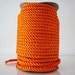 1 Yard of Orange Color With Metallic Colourful Yarn Striped String ...