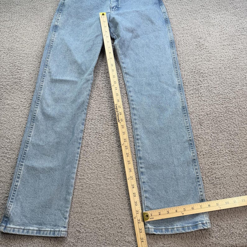 Y2K Wrangler Light Wash Straight Leg Jeans Womens 28x34 Western Cowboy Denim image 4