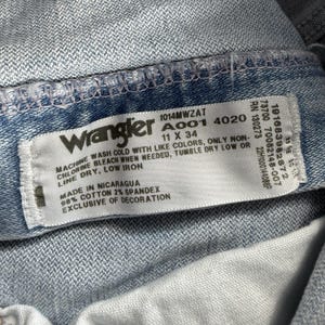 Y2K Wrangler Light Wash Straight Leg Jeans Womens 28x34 Western Cowboy Denim image 5