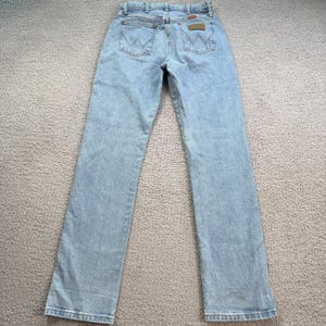 Y2K Wrangler Light Wash Straight Leg Jeans Womens 28x34 Western Cowboy Denim image 2