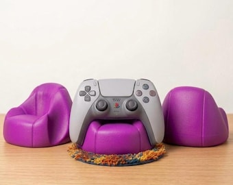 Soporte para mando tipo puf - Exhibidor de silla nostálgica (varios colores)