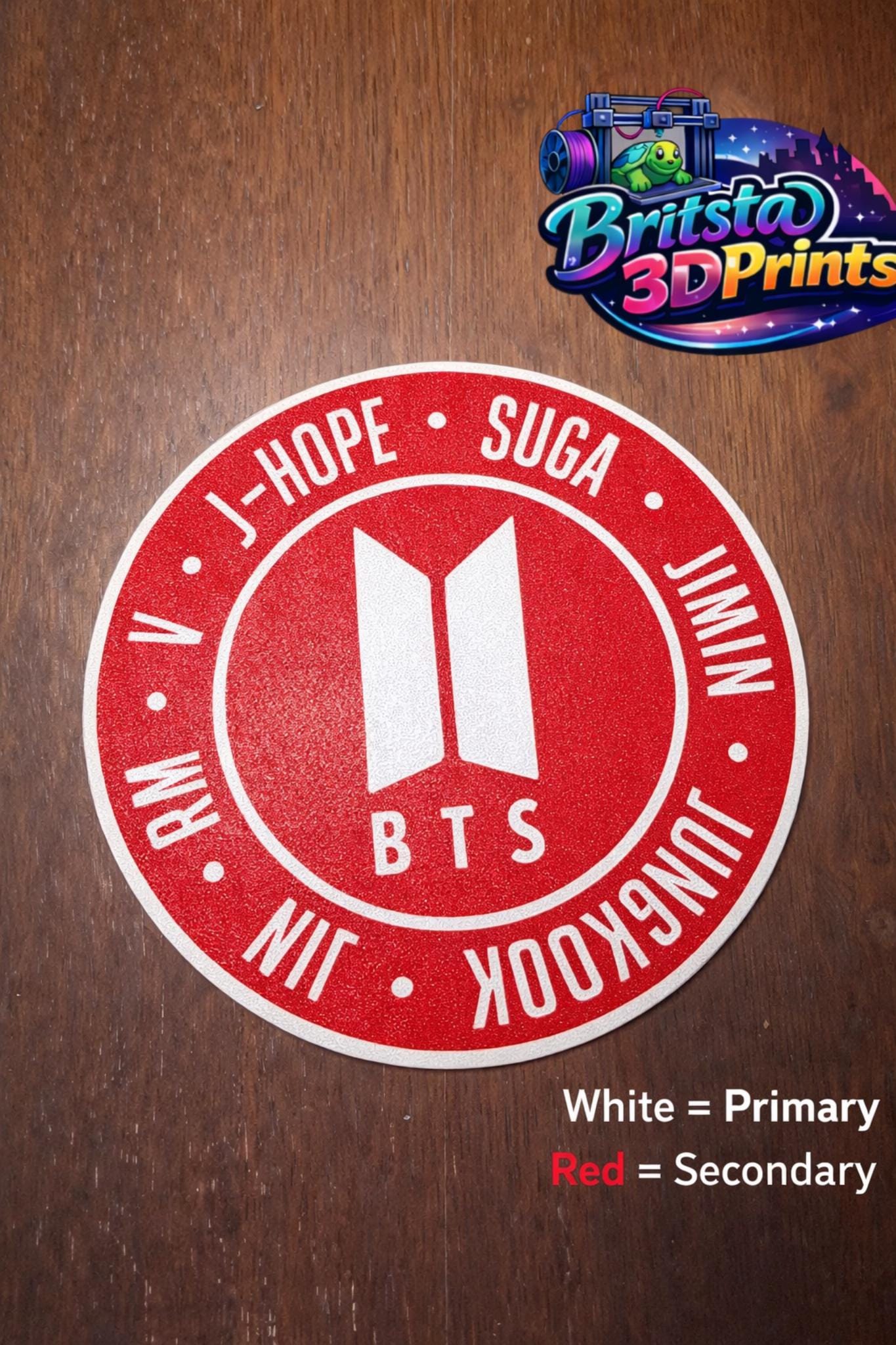 Bts Logo 3d Print - Etsy