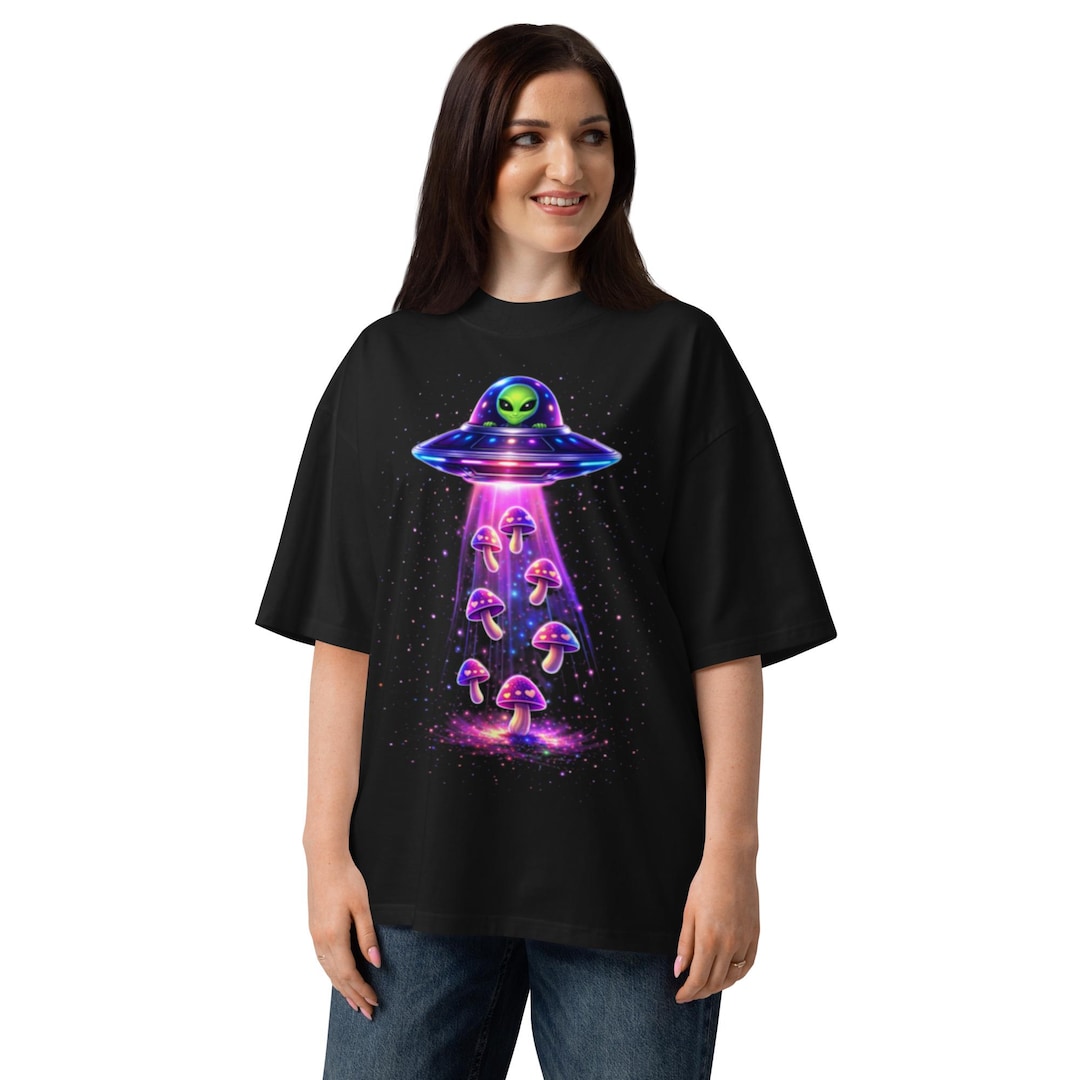 Alien Abduction T-shirt, Psychedelic Rave Fit, Festival Clothing, EDM ...
