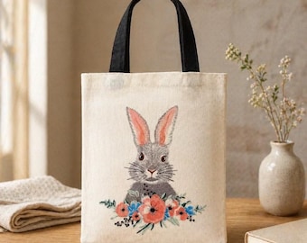 Sacola reutilizável em formato de coelho