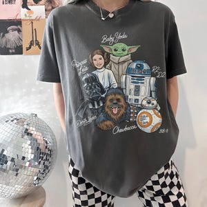 Star wars shirt, baby yoda shirt, star wars tee, mandalorian shirt, star wars character shirt, Grogu shirt, star wars graphic tee, star wars image 2