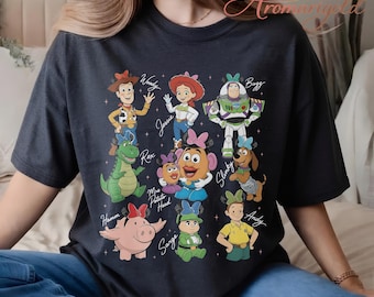 Toy Story Characters Shirt, Woody Buzz Jessie Pixar Friends Tee for Family Gift