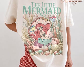 Little Mermaid Shirt, Ariel Disney Princess Tee, Under The Sea Shirt, Vintage Mermaid Graphic Tee, Disney Vacation Shirt