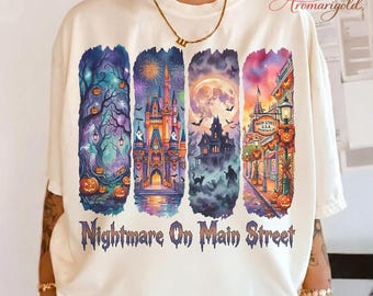 Nightmare On Main Street Shirt, Halloween Castle Shirt, Spooky Main Street Tee, Fall Theme Park Shirt, Pumpkin Halloween Vacation Tee