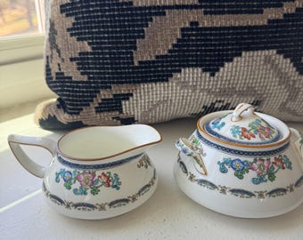 Vintage Minton Sugar Bowl and Creamer Made in England