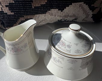 Vintage Royal Limited Antique Lace Pattern Sugar and Creamer