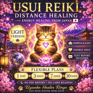 Usui Reiki Distance Healing | Energy Healing from Japan | Personal Text Report | 1, 3, 7 & 30 Days