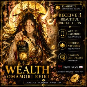 Japanese Wealth Omamori Reiki | 15-Minute Distance Reiki Healing | Money Attraction