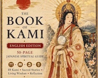 Japanese Mythology Book, Shinto Kami Guide, Ukiyo-e Art (Digital Download)